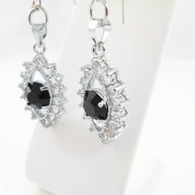 Black and silver earrings