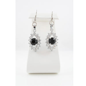 Black and silver earrings
