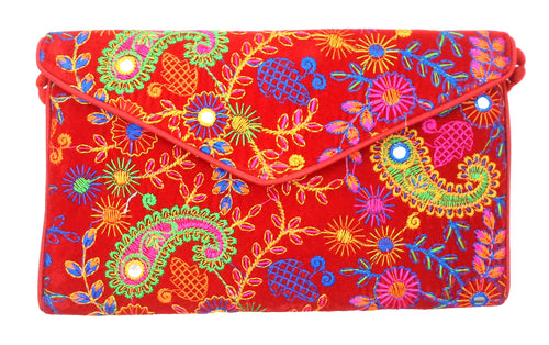 Cotton red handbag