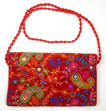 Cotton red handbag