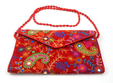 Cotton red handbag