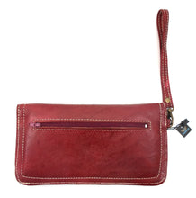 Moroccan leather clutch bag - Maroon