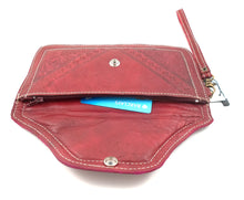 Moroccan leather clutch bag - Maroon