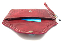 Moroccan leather clutch bag - Maroon