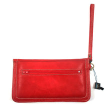 Moroccan leather clutch bag - Red