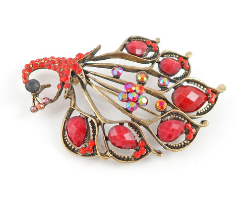 Antique red brooch