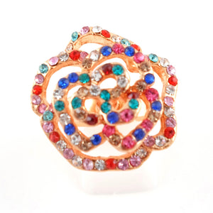 Multicoloured flower ring