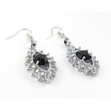 Black and silver earrings