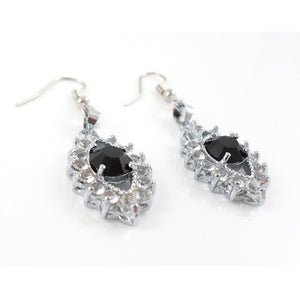 Black and silver earrings