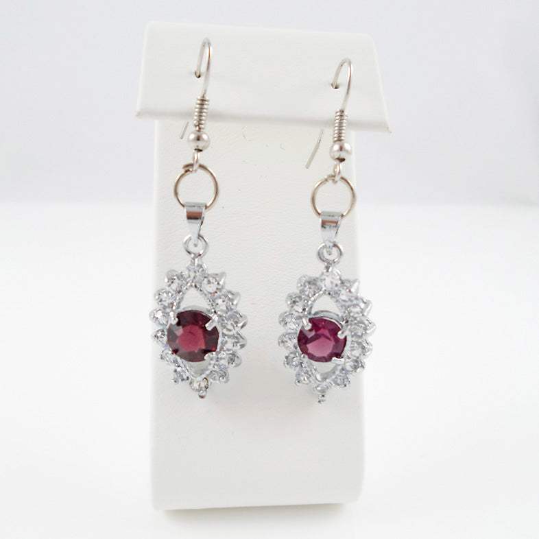 Deep purple earrings