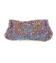 Purple sequin clutch