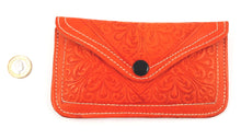 Moroccan leather medium purse - Orange