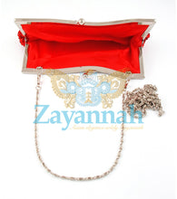 Red sequin clutch