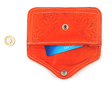 Moroccan leather medium purse - Orange