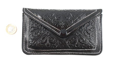Moroccan leather medium purse - Black
