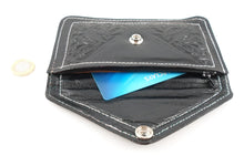 Moroccan leather medium purse - Black