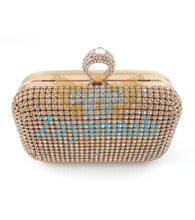 Gold diamante bag
