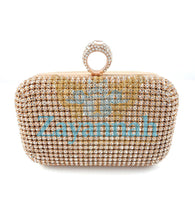 Gold diamante bag