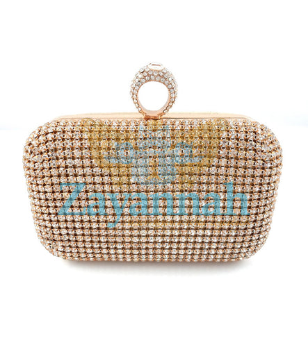 Gold diamante bag