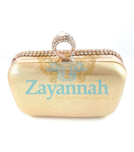 Gold diamante bag