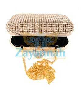Gold diamante bag