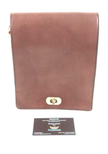 Moroccan leather cross body bag - Walnut