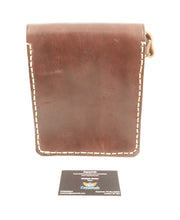 Moroccan leather cross body bag - Walnut