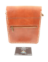 Moroccan leather cross body bag - Tan