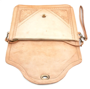 Moroccan leather cross body bag - Birch