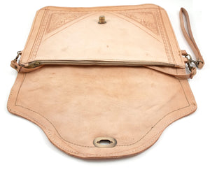 Moroccan leather cross body bag - Birch