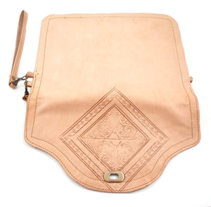 Moroccan leather cross body bag - Birch