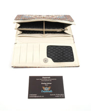 Turkish handmade purse - Sky blue/cream/maroon