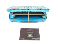 Turkish handmade zip purse - Blue