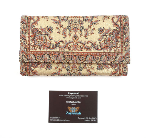 Turkish handmade purse - Gold/Maroon