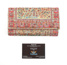 Turkish handmade purse - Red/gold/sky blue