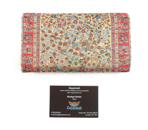 Turkish handmade purse - Red/gold/sky blue