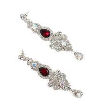 Long length ruby stone earrings