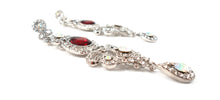 Long length ruby stone earrings
