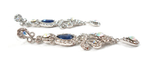 Long length sapphire stone earrings