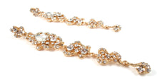 Long length gold earrings