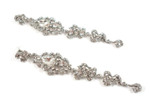 Long length silver earrings