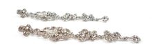 Long length silver earrings