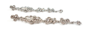 Long length silver earrings