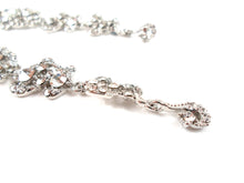Long length silver earrings