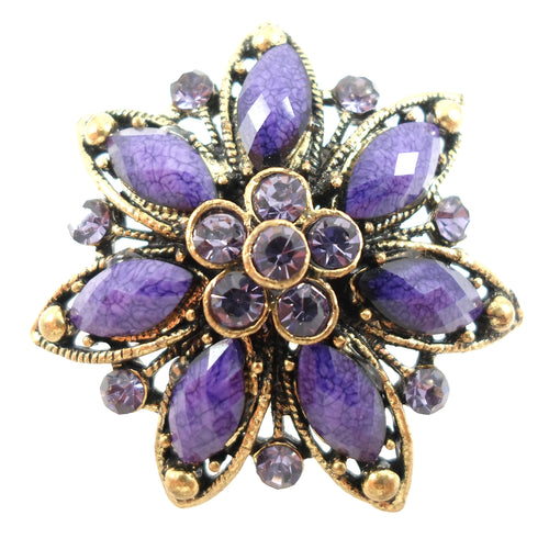 Statement ring - amethyst