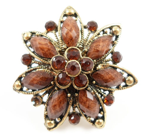 Statement ring - caramel