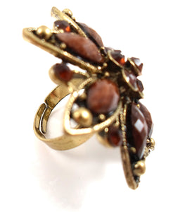Statement ring - caramel