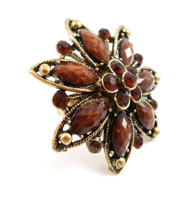 Statement ring - caramel