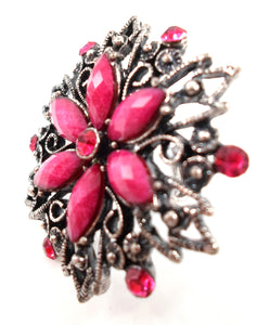 Statement ring - pink