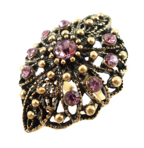 Boho statement ring - rose/silver